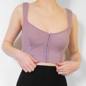 Urban Outfitters Estella Crop Top in Purple